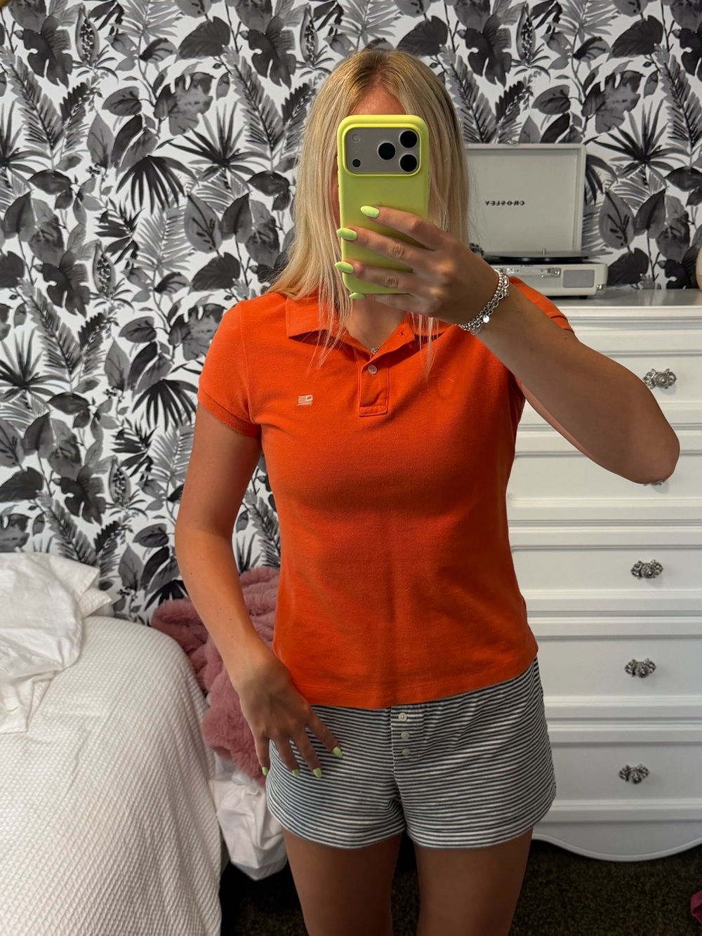 Polo by Ralph Lauren Women's Short-Sleeve Polo in Bright Orange